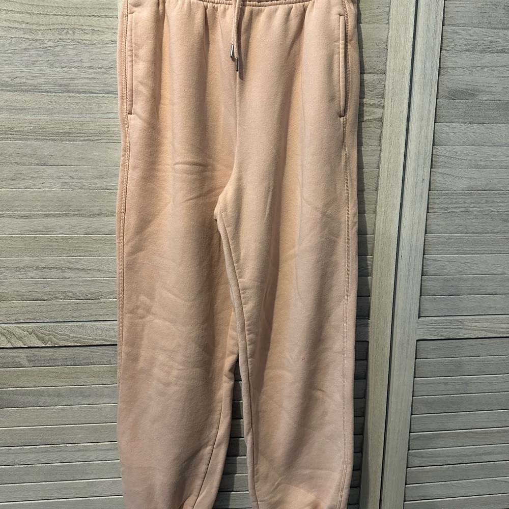 Old Navy Tan Track Pants with Elastic Waistband and Cuffs